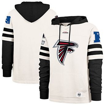 Men's '47 Cream Atlanta Falcons Split Zone Cornerback Duo Lacer Hoodie