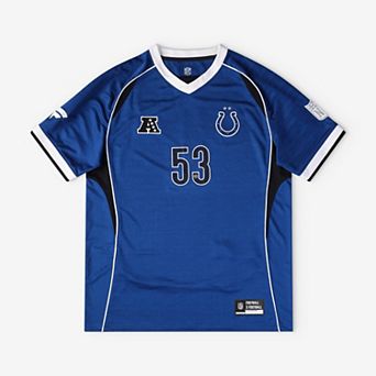 Youth Fanatics Royal Indianapolis Colts Football x Football V-Neck Fan Top