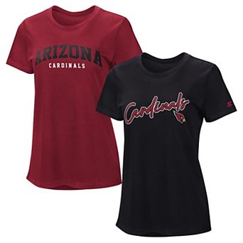 Women's Starter Cardinal/Black Arizona Cardinals T-Shirt Combo Pack