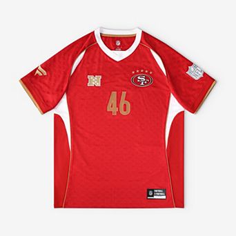 Youth Fanatics Scarlet San Francisco 49ers Football x Football V-Neck Fan Top