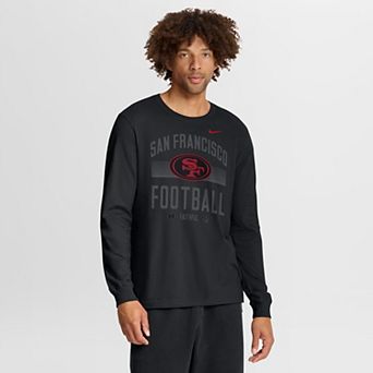 Men's Nike Black San Francisco 49ers Always Prepared Essential Cotton Long Sleeve T-Shirt
