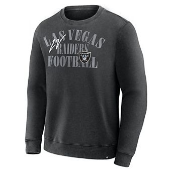Men's Fanatics Black Las Vegas Raiders Big & Tall Relaxed Halftime Lead Washed Sweatshirt