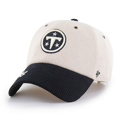 Women's '47 Natural Tennessee Titans Rope Script Clean Up Adjustable Hat