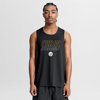 Men's Nike Black Pittsburgh Steelers Kickoff Miler Dri-FIT Tank​ Top