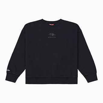 Women's Mitchell & Ness Black Baltimore Ravens Sweatshirt