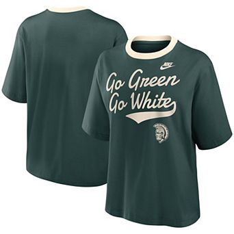 Women's Nike Green Michigan State Spartans Legacy Fight Song Boxy T-Shirt