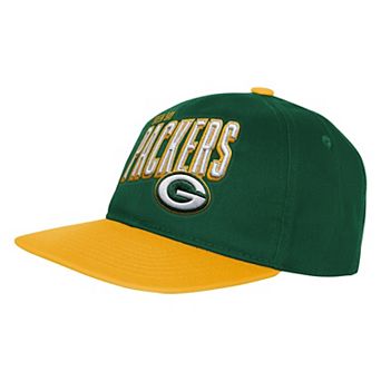 Preschool Outerstuff Green/Gold Green Bay Packers Wordmark Snapback