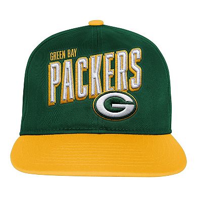 Preschool Outerstuff Green/Gold Green Bay Packers Wordmark Snapback
