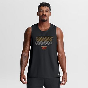 Men's Nike Black Washington Commanders Kickoff Miler Dri-FIT Tank​ Top