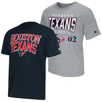 Men's Starter Navy/Gray Houston Texans Two-Pack Logo T-Shirt Set