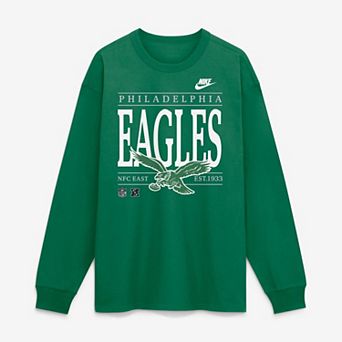 Men's Nike Kelly Green Philadelphia Eagles Red Zone Long Sleeve Max90 T-Shirt