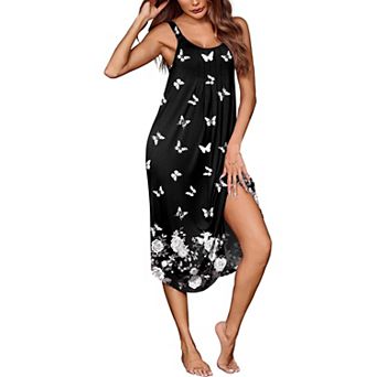 Women's Sleeveless Long Nightgown Soft Slip Lounge Dress