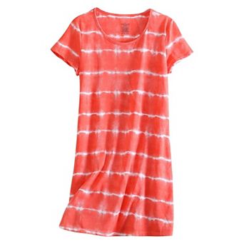 Women Nightgown Short Sleeve Casual Print Sleepdress