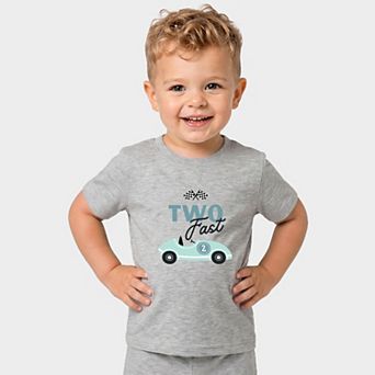 Two Fast Racecar - Toddler Crew Shorts Set