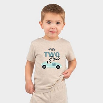 Two Fast Racecar - Toddler Crew Shorts Set