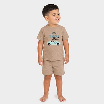 Two Fast Racecar - Toddler Crew Shorts Set