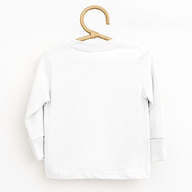 Trick or Treat Spiderweb Glitter - Toddler Long Sleeve Graphic Tee