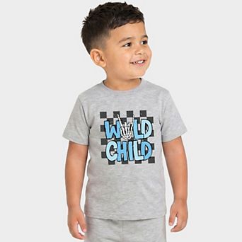 Wild Child Retro - Toddler Crew Shorts Set