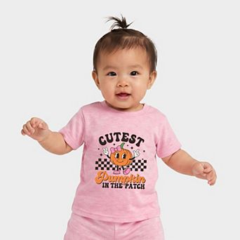 Cutest Pumpkin Checkered - Infant Jogger Pant Crew Set