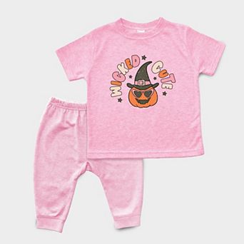 Wicked Cute Pumpkin - Infant Jogger Pant Crew Set