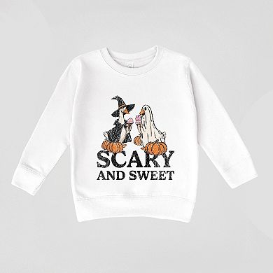 Scary and Sweet Geese - Toddler Graphic Sweatshirt