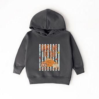 Take Me to the Pumpkin Patch Stripes - Toddler Hoodie