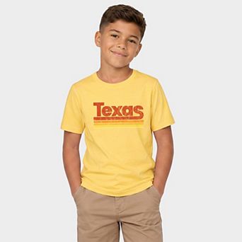 Texas Retro Stripes - Youth Short Sleeve Graphic T-Shirt