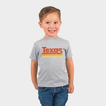 Texas Retro Stripes - Toddler Short Sleeve Graphic T-Shirt