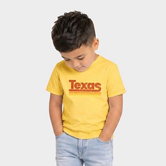Texas Retro Stripes - Toddler Short Sleeve Graphic T-Shirt