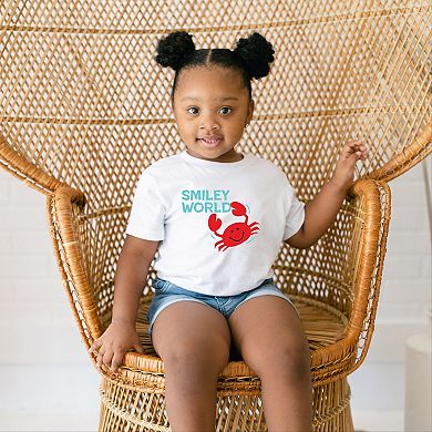 SmileyWorld Crabby - Toddler Short Sleeve Graphic T-Shirt