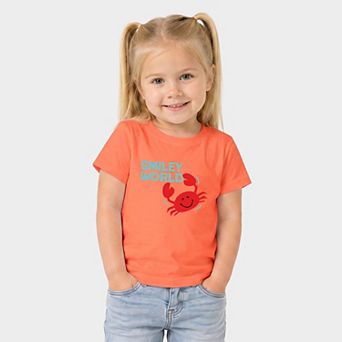 SmileyWorld Crabby - Toddler Short Sleeve Graphic T-Shirt