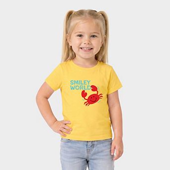 SmileyWorld Crabby - Toddler Short Sleeve Graphic T-Shirt