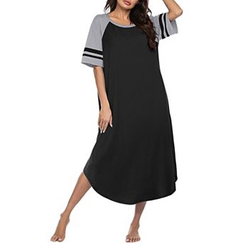 Nightgowns Women Long Gowns Short Sleeve House Dress Sleep Shirts