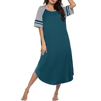 Nightgowns Women Long Gowns Short Sleeve House Dress Sleep Shirts