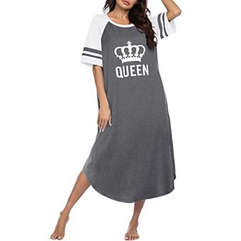 Nightgowns Women Long Gowns Short Sleeve House Dress Sleep Shirts