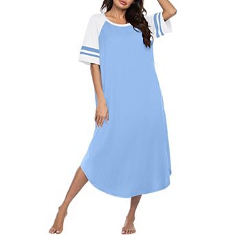Nightgowns Women Long Gowns Short Sleeve House Dress Sleep Shirts