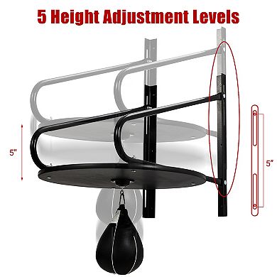 Speed Bag Platform Kit, 24" Adjustable Wall Mount Boxing Training Equipment