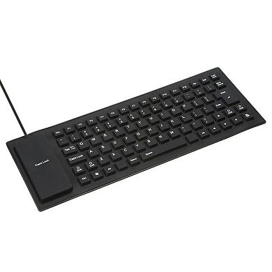 Loheer Foldable Silicone Keyboard 16 x 5 Inches Flexible USB Washable For Travel And Office