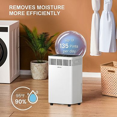 106 Pint Portable Dehumidifier, UV Sterilization, 60L/Day Dehumidifier with WiFi App Control