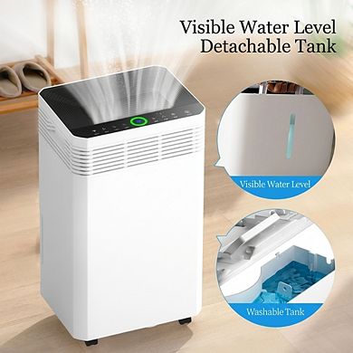 106 Pint Portable Dehumidifier, UV Sterilization, 60L/Day Dehumidifier with WiFi App Control