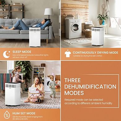106 Pint Portable Dehumidifier, UV Sterilization, 60L/Day Dehumidifier with WiFi App Control