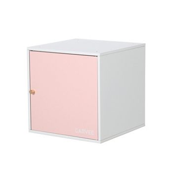 Cube Storage Organizer with Doors - 15.7" x 15.7" Stackable Heavy Duty Metal Storage Cabinet Cube