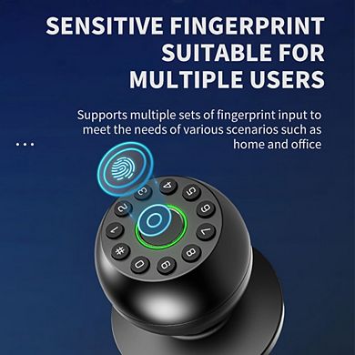 Keyless Entry Smart Ball Door Lock - Biometric Fingerprint & Tuya Bluetooth Electronic Knob