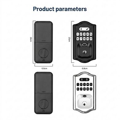 Smart Door Lock-Bluetooth APP Control, Semiconductor Fingerprint Scanner, Digital Passcode Keypad