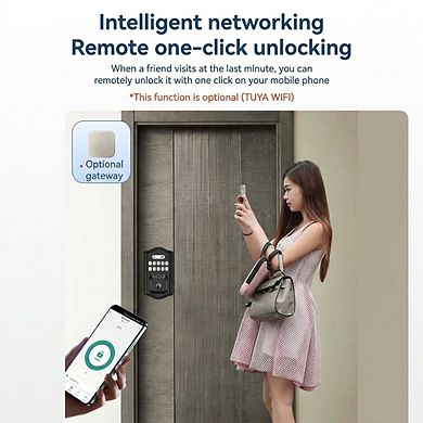 Smart Door Lock-Bluetooth APP Control, Semiconductor Fingerprint Scanner, Digital Passcode Keypad