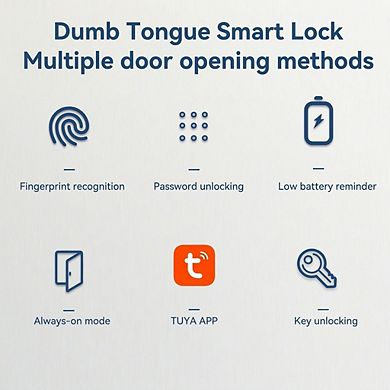 Smart Door Lock-Bluetooth APP Control, Semiconductor Fingerprint Scanner, Digital Passcode Keypad