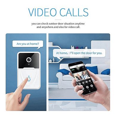 Loheer Smart WiFi Video Doorbell Camera with Indoor Chime Two Way Audio for Home Security