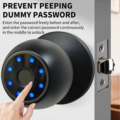 Keyless Entry Smart Ball Door Lock - Biometric Fingerprint & Tuya Bluetooth Electronic Knob Set