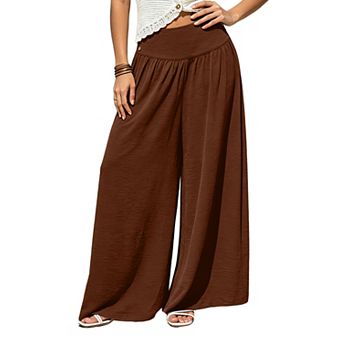 Women's Wide Leg Casual High Waist Long Pants