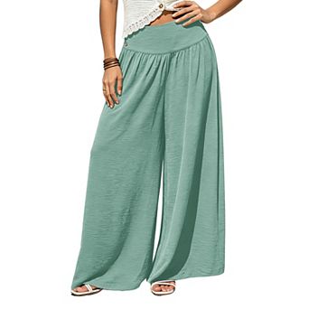 Women's Wide Leg Casual High Waist Long Pants